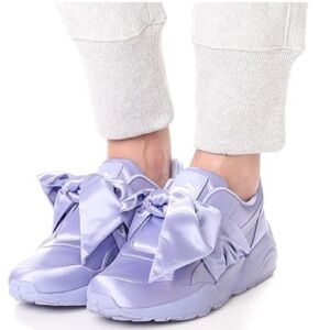 Puma Satin Bow Sneakers in Soft Purple